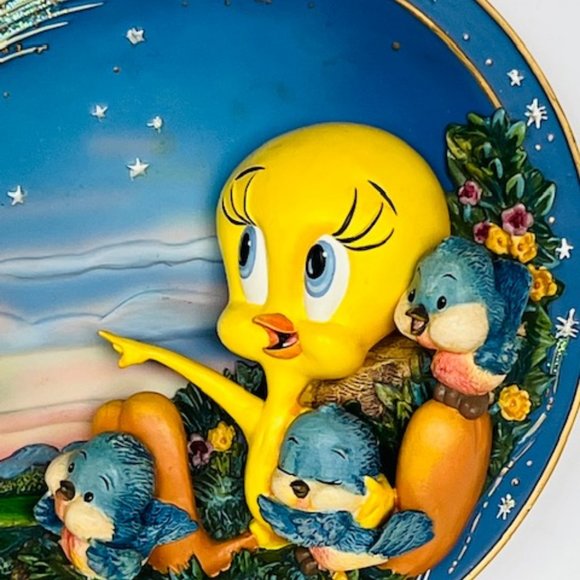 Tweety Bird Collector Plate Looney Tunes Figurine Bradford Exchange Wishing Star - Picture 2 of 5